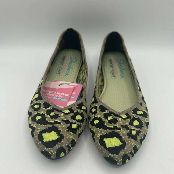 Skechers Comfort Slip- On Ballet Flats Cleo-Claw Leopard Print Womens Size 6 - Picture 2 of 7
